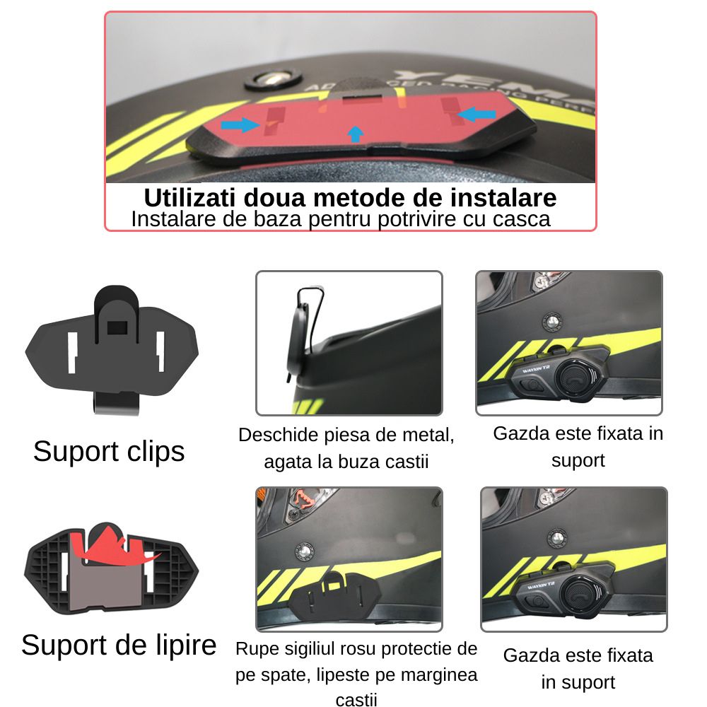 Casca Bluetooth Motocicleta