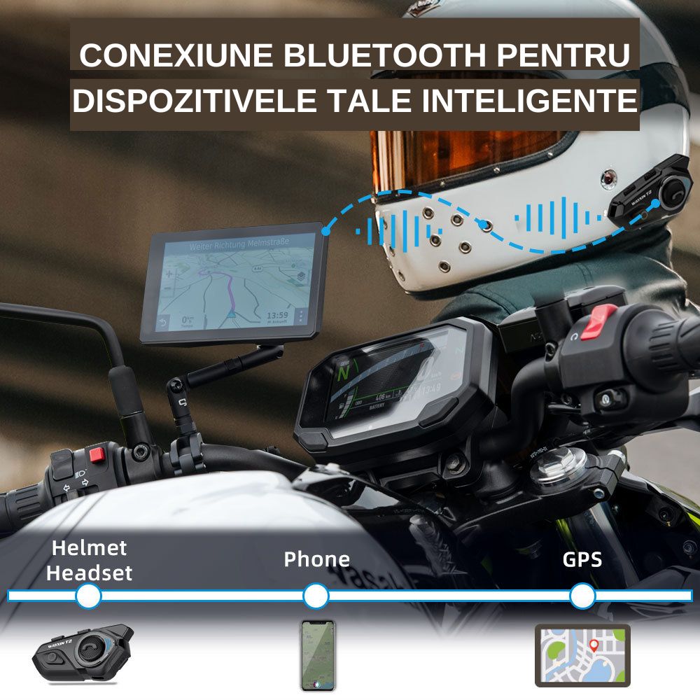 Casca Bluetooth Motocicleta
