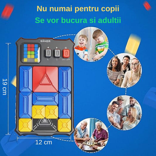 Joc Smart Electronic, Super Slide Puzzle Magnetic, Exaltus®, Peste 500 Moduri, Joc Destinat Dezvoltarii Inteligentei Si Creativitatii, Piese Magnetice Atractive, Culori Vii