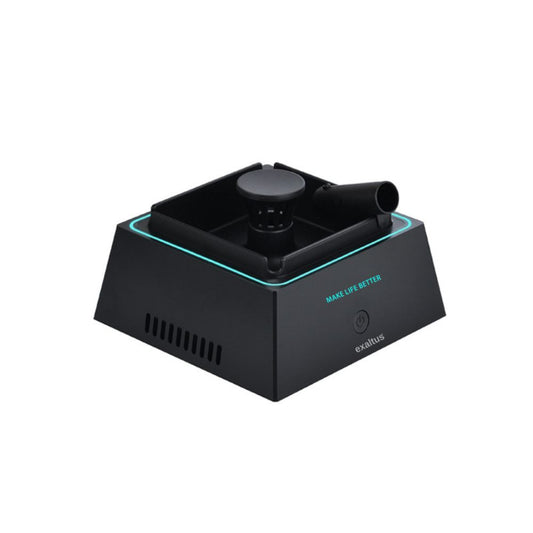 Scrumiera electrica moderna cu aspiratie fum directa, Exaltus®, Solutia eficienta pentru eliminarea mirosurilor neplacute, purificator de aer incorporat, Capacitate de 4 tigarete