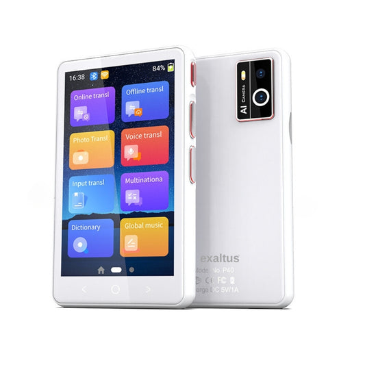 translator exaltus inteligent bidirectional alb imagine fata si spate in prim plan