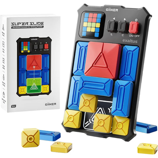 Joc Smart Electronic, Super Slide Puzzle Magnetic, Exaltus®, Peste 500 Moduri, Joc Destinat Dezvoltarii Inteligentei Si Creativitatii, Piese Magnetice Atractive, Culori Vii