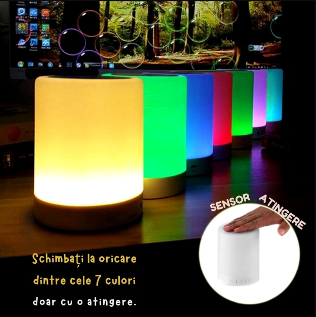 Dispozitiv sunete albe cu sensor de atingere pentru a schimba cele 7 culori