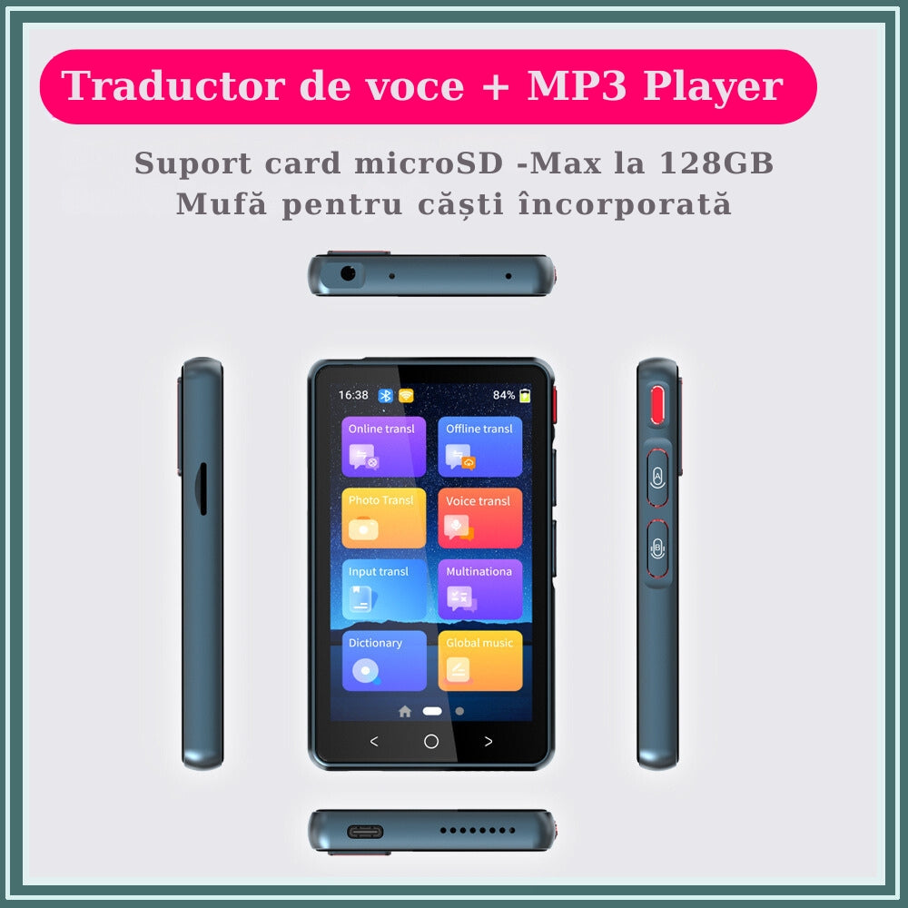 Translator Exaltus cu functie mp3 player card microsd si mufa jack